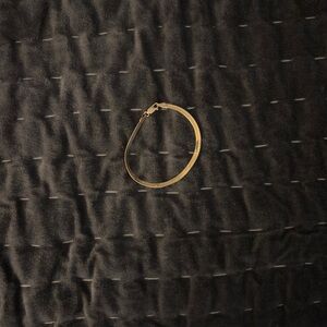 14k solid gold herringbone bracelet
